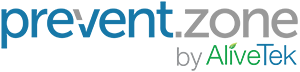 Text that reads: Prevent.Zone by AliveTek